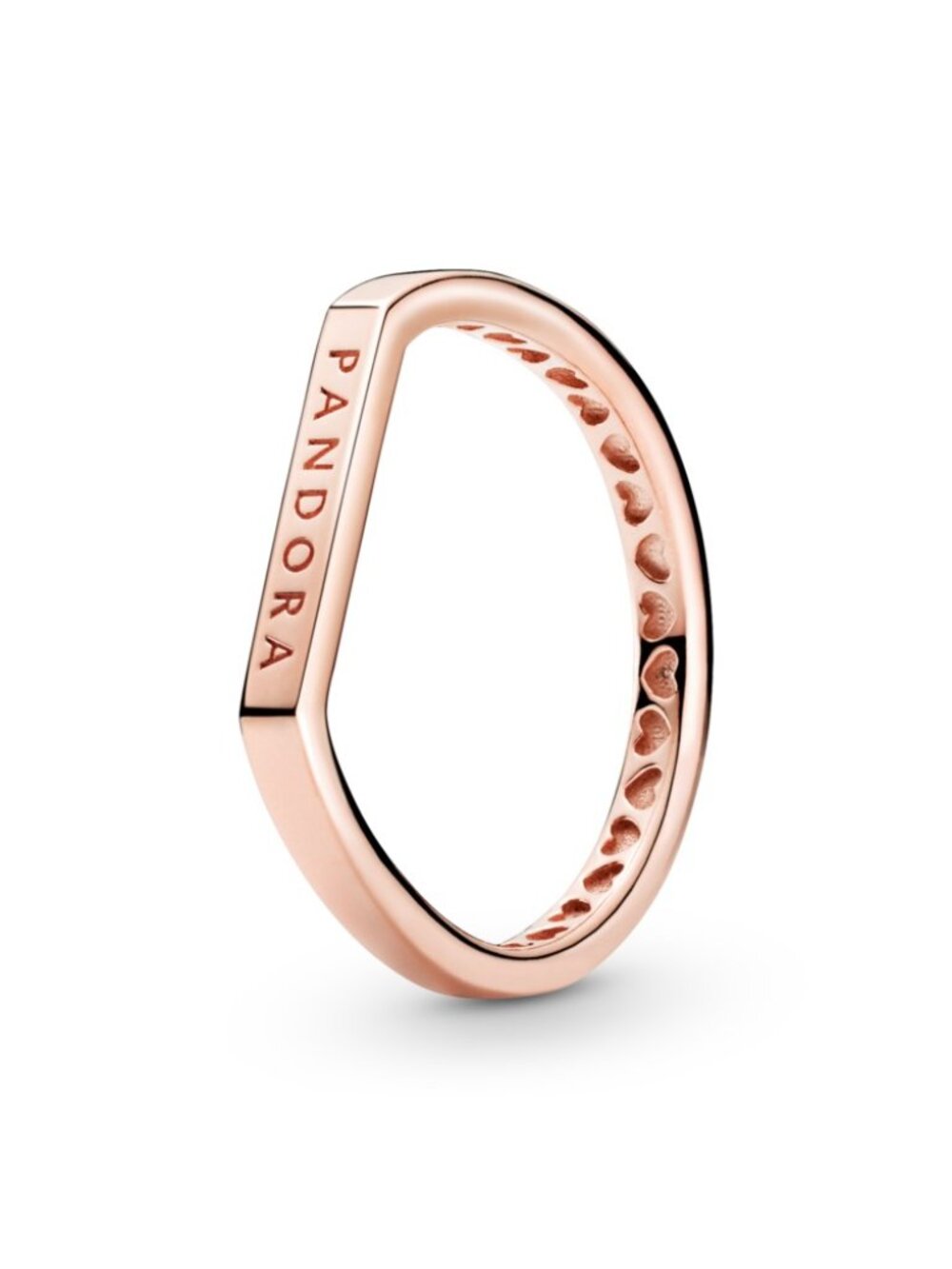 Rose Gold Plate Bar Ring Sz 6.75